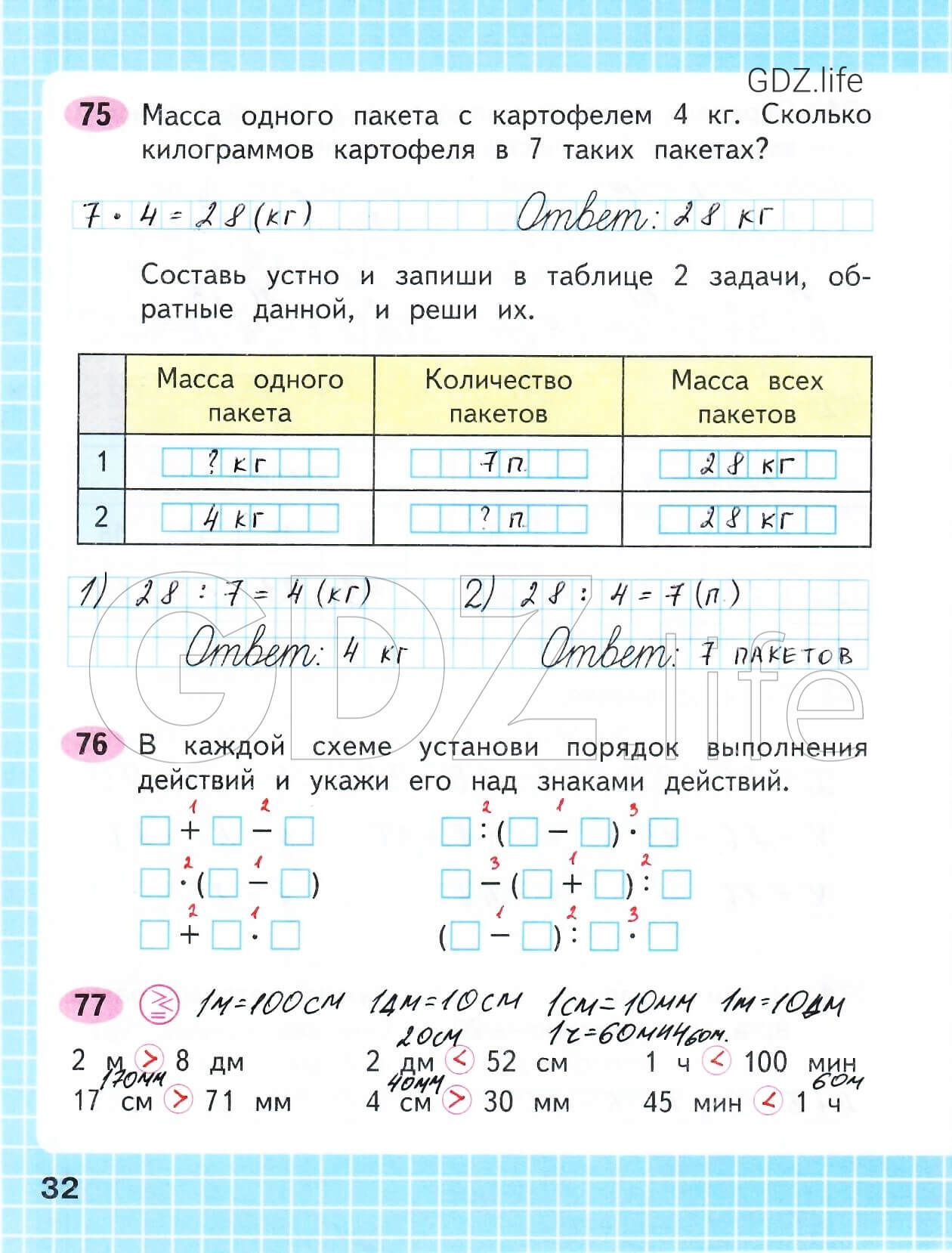 ГДЗ по математике 3 класс рабочая тетрадь Моро, Волкова часть 1, 2