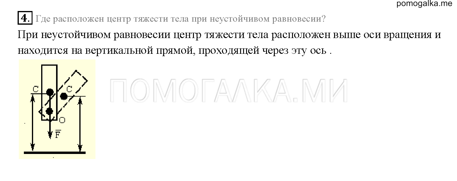 Физика 7 класс перышкин презентация центр тяжести