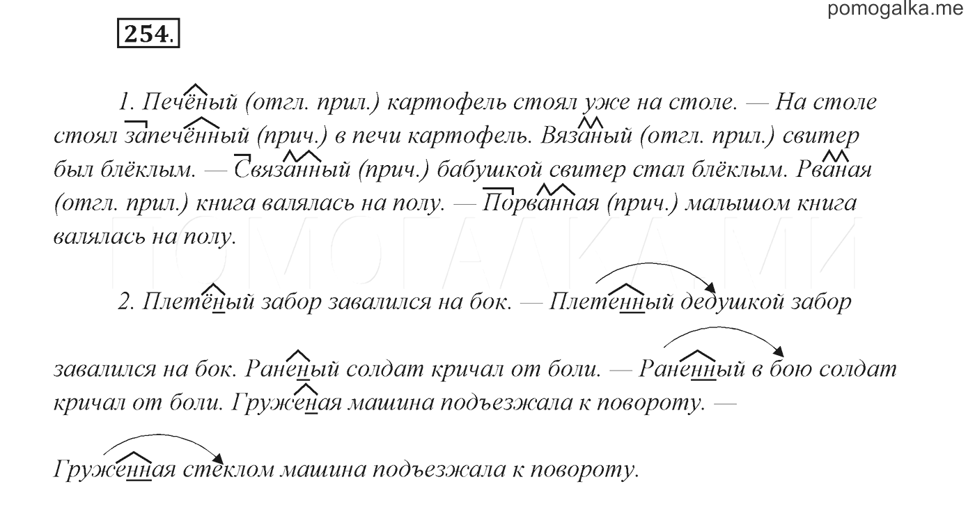 Учебник по русскому языку 7 класс разумовская. Русский язык 254. Русский язык 7 класс упражнение 254. Русский язык 7 класс Разумовская 254 упражнение.